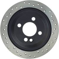 StopTech Sport Cross Drilled Brake Rotor; Rear Left