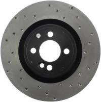 StopTech Sport Cross Drilled Brake Rotor; Front Left