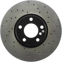 StopTech Sport Cross Drilled Brake Rotor; Front Left