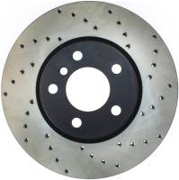 StopTech Sport Cross Drilled Brake Rotor; Front Left