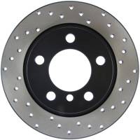 StopTech Sport Cross Drilled Brake Rotor; Rear Left