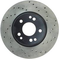 StopTech Sport Cross Drilled Brake Rotor; Front Left