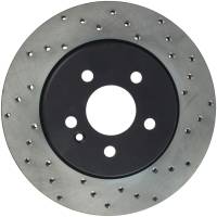 StopTech Sport Cross Drilled Brake Rotor; Front Left