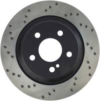 StopTech Sport Cross Drilled Brake Rotor; Rear Left