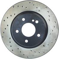 StopTech Sport Cross Drilled Brake Rotor; Rear Left