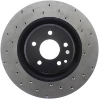 StopTech Sport Cross Drilled Brake Rotor; Front Left