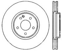 StopTech Sport Cross Drilled Brake Rotor; Front Left