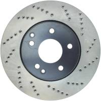 StopTech Sport Cross Drilled Brake Rotor; Front Left