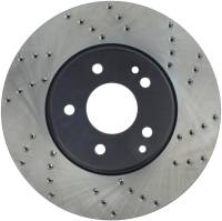 StopTech Sport Cross Drilled Brake Rotor; Front Left