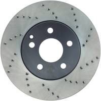 StopTech Sport Cross Drilled Brake Rotor; Front Left