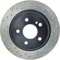 StopTech Sport Cross Drilled Brake Rotor; Rear Left