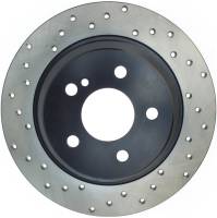 StopTech Sport Cross Drilled Brake Rotor; Rear Right