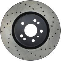 StopTech Sport Cross Drilled Brake Rotor; Front Left