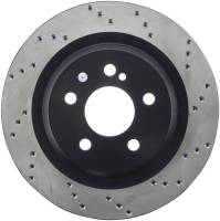 StopTech Sport Cross Drilled Brake Rotor; Rear Left