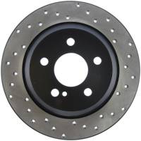 StopTech Sport Cross Drilled Brake Rotor; Rear Left