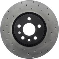 StopTech Sport Cross Drilled Brake Rotor; Front Left