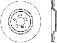 StopTech Sport Cross Drilled Brake Rotor Front Left 128.40043L