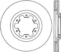 StopTech Sport Cross Drilled Brake Rotor Front Left 128.42068L