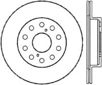 StopTech Sport Cross Drilled Brake Rotor Rear Right 128.44072R