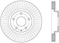 StopTech Sport Cross Drilled Brake Rotor Front Right 128.45084R