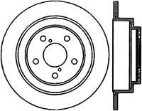 StopTech Sport Cross Drilled Brake Rotor Rear Right 128.47011R