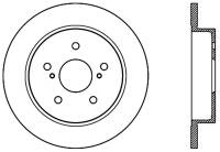 StopTech Sport Cross Drilled Brake Rotor Rear Right 128.48015R