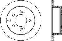 StopTech Sport Cross Drilled Brake Rotor Rear Right 128.50027R