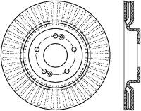 StopTech Sport Cross Drilled Brake Rotor Front Right 128.50028R