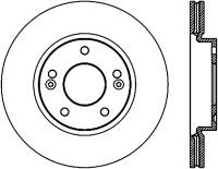 StopTech Sport Cross Drilled Brake Rotor Front Left 128.51044L