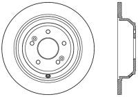 StopTech Sport Cross Drilled Brake Rotor Rear Right 128.51045R