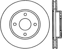 StopTech Sport Cross Drilled Brake Rotor Front Right 128.61048R