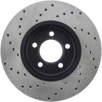 StopTech Sport Cross Drilled Brake Rotor; Front Left