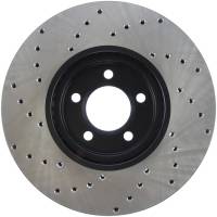 StopTech Sport Cross Drilled Brake Rotor; Front Left