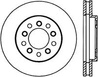 StopTech Sport Cross Drilled Brake Rotor Front Left 128.61078L