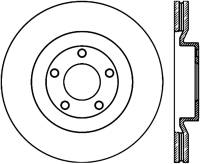 StopTech Sport Cross Drilled Brake Rotor Front Right 128.61090R