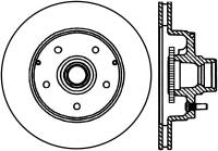 StopTech Sport Cross Drilled Brake Rotor Front Left 128.62035L