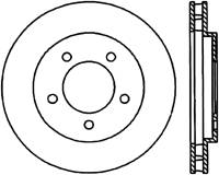 StopTech Sport Cross Drilled Brake Rotor Front Left 128.65058L