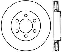 StopTech Sport Cross Drilled Brake Rotor Front Left 128.65097L