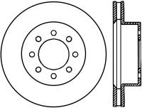 StopTech Sport Cross Drilled Brake Rotor Front Left 128.65110L