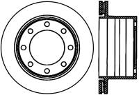 StopTech Sport Cross Drilled Brake Rotor Rear Right 128.66050R