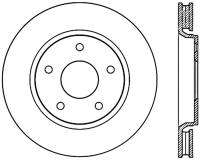 StopTech Sport Cross Drilled Brake Rotor; Front Left