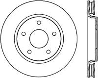 StopTech Sport Cross Drilled Brake Rotor; Front Right