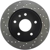 StopTech Sport Cross Drilled Brake Rotor; Rear Right