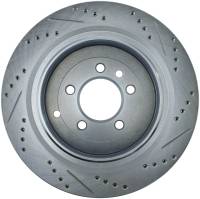 StopTech Select Sport Drilled and Slotted Brake Rotor; Rear Right