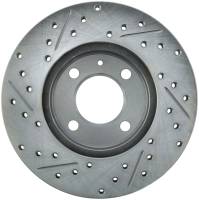 StopTech Select Sport Drilled and Slotted Brake Rotor; Front Left