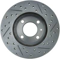 StopTech Select Sport Drilled and Slotted Brake Rotor; Front Right