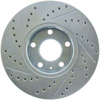 StopTech Select Sport Drilled and Slotted Brake Rotor; Front Left