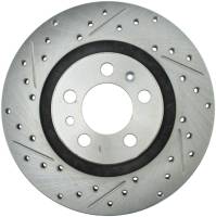 StopTech Select Sport Drilled and Slotted Brake Rotor; Front Right