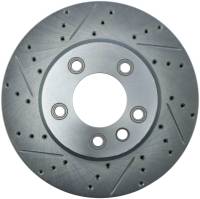 StopTech Select Sport Drilled and Slotted Brake Rotor; Front Right