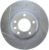 StopTech Select Sport Drilled and Slotted Brake Rotor; Front Right